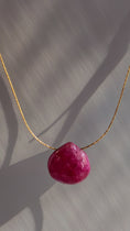 Load image into Gallery viewer, Pink Chalcedony Gemstone Necklace, 14k Gold filled Necklace