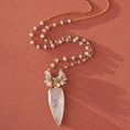 Load image into Gallery viewer, "Kayla" Rainbow Moonstone Necklace