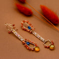 Load image into Gallery viewer, Long Drop Earrings - Multi Gemstones
