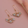 Load image into Gallery viewer, Aquarmarine Gemstone Earrings, 14k gold filled