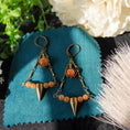 Load image into Gallery viewer, Red Aventurine Spike Earrings