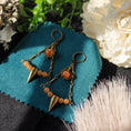 Load image into Gallery viewer, Red Aventurine Spike Earrings