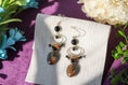 Load image into Gallery viewer, Jasper and Onyx Sterling Silver Earrings