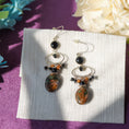 Load image into Gallery viewer, Jasper and Onyx Sterling Silver Earrings