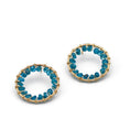 Load image into Gallery viewer, Circle Studs with Apatite Gemstones