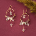 Load image into Gallery viewer, Crystal Quartz and White Howlite Gemstone Earrings