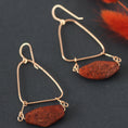Load image into Gallery viewer, Red Fossil Earrings