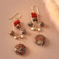 Load image into Gallery viewer, Red Jasper Gemstone Earrings