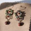 Load image into Gallery viewer, Red and TurquoiseSterling Silver Earrings