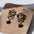 Load image into Gallery viewer, Red and TurquoiseSterling Silver Earrings