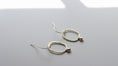 Load image into Gallery viewer, Lightweight hammered silver circle earrings