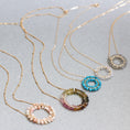 Load image into Gallery viewer, "Harmony" Gold Necklace - Pink Peruvian Opal