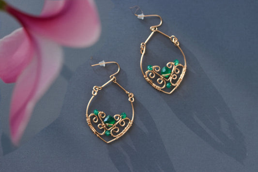 Green Onyx Earrings