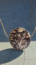 Load image into Gallery viewer, Delicate 14k gold filled chain necklace featuring a large gemstone pendant
