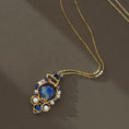 Load image into Gallery viewer, 14k Gold Filled Necklace, Lapis Lazuli Gemstone Necklace
