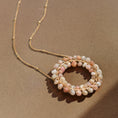 Load image into Gallery viewer, "Harmony" Gold Necklace - Pink Peruvian Opal
