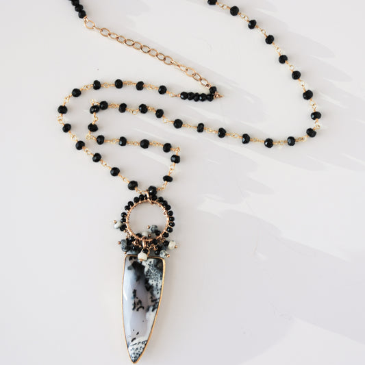 "Kayla" Dendritic Opal Necklace