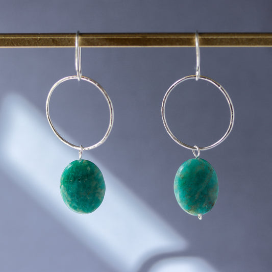 Turquoise Jasper Sterling Silver Earrings