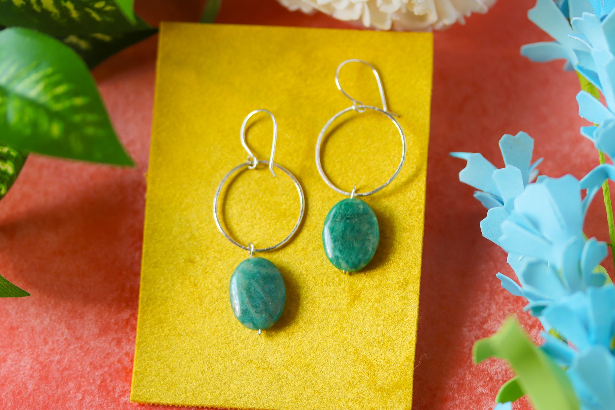 Turquoise Jasper Sterling Silver Earrings