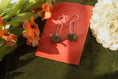 Load image into Gallery viewer, Minimalist sterling silver drop dangle earrings with natural green aventurine gemstones.
