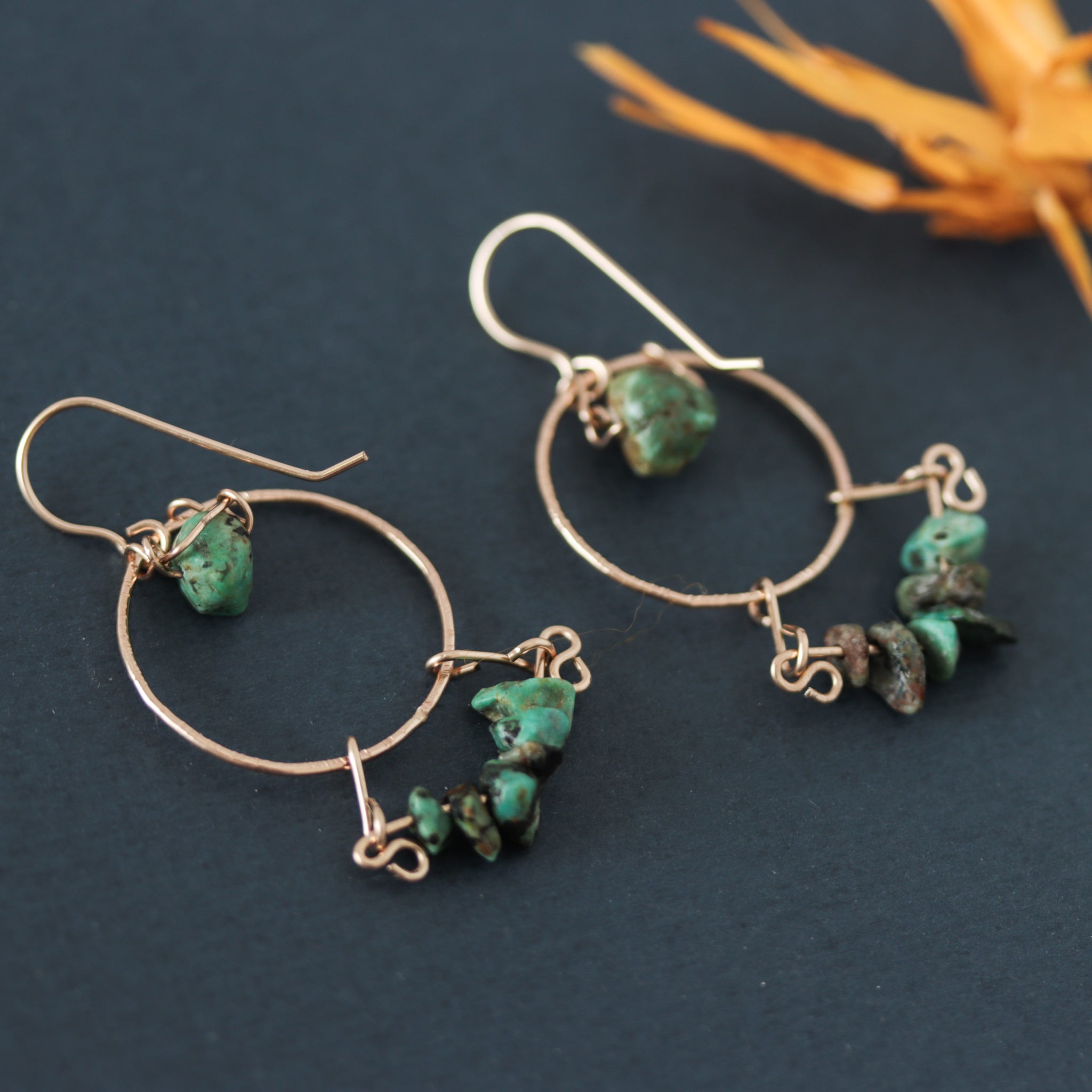 African Turquoise earrings