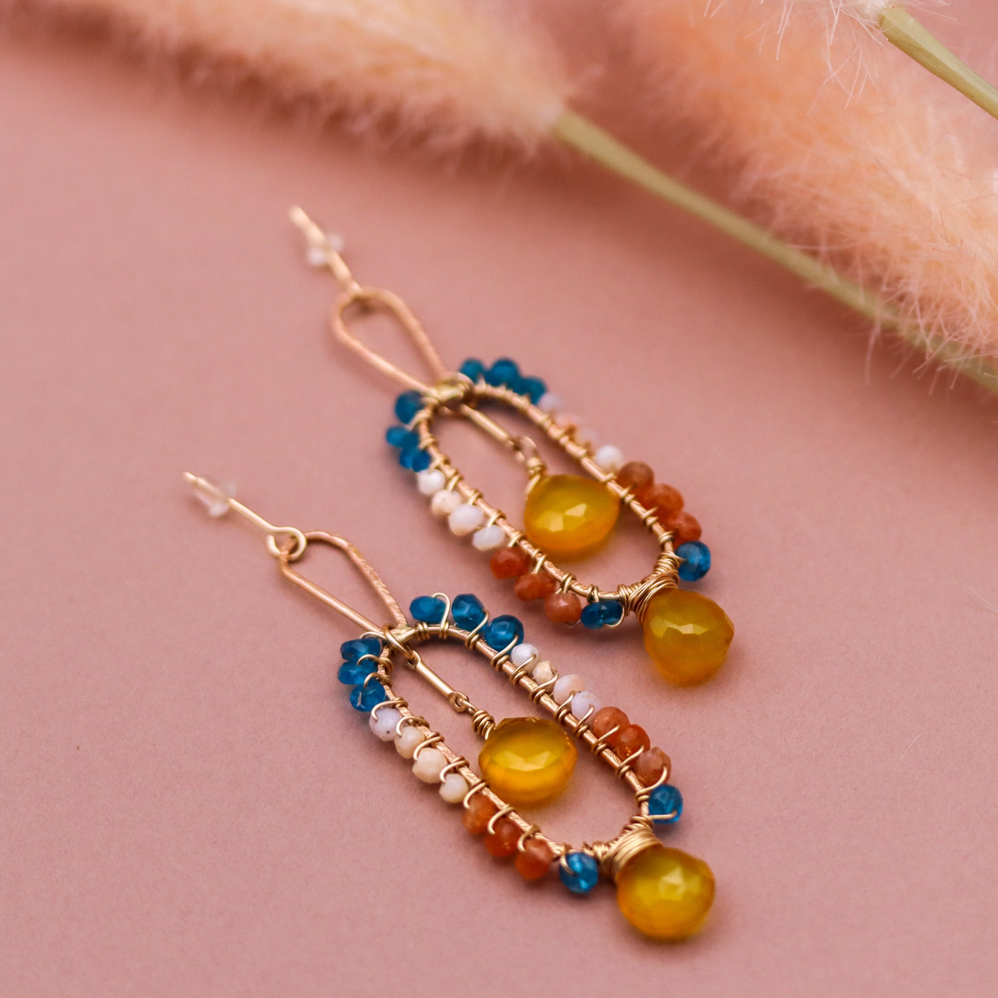 Multi Gemstone Earrings