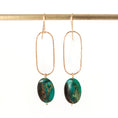 Load image into Gallery viewer, Teal Impression Jasper Earrings
