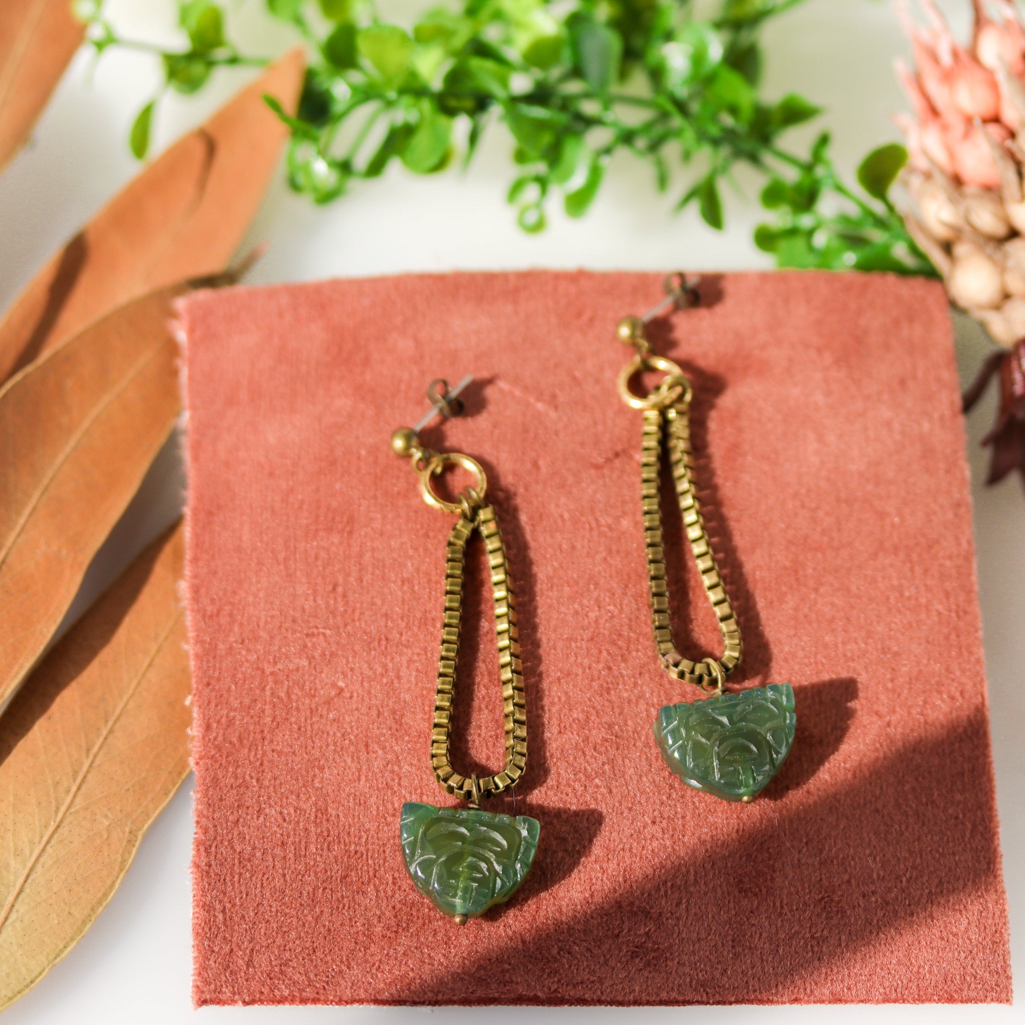 Green Aventurine Boho Earrings