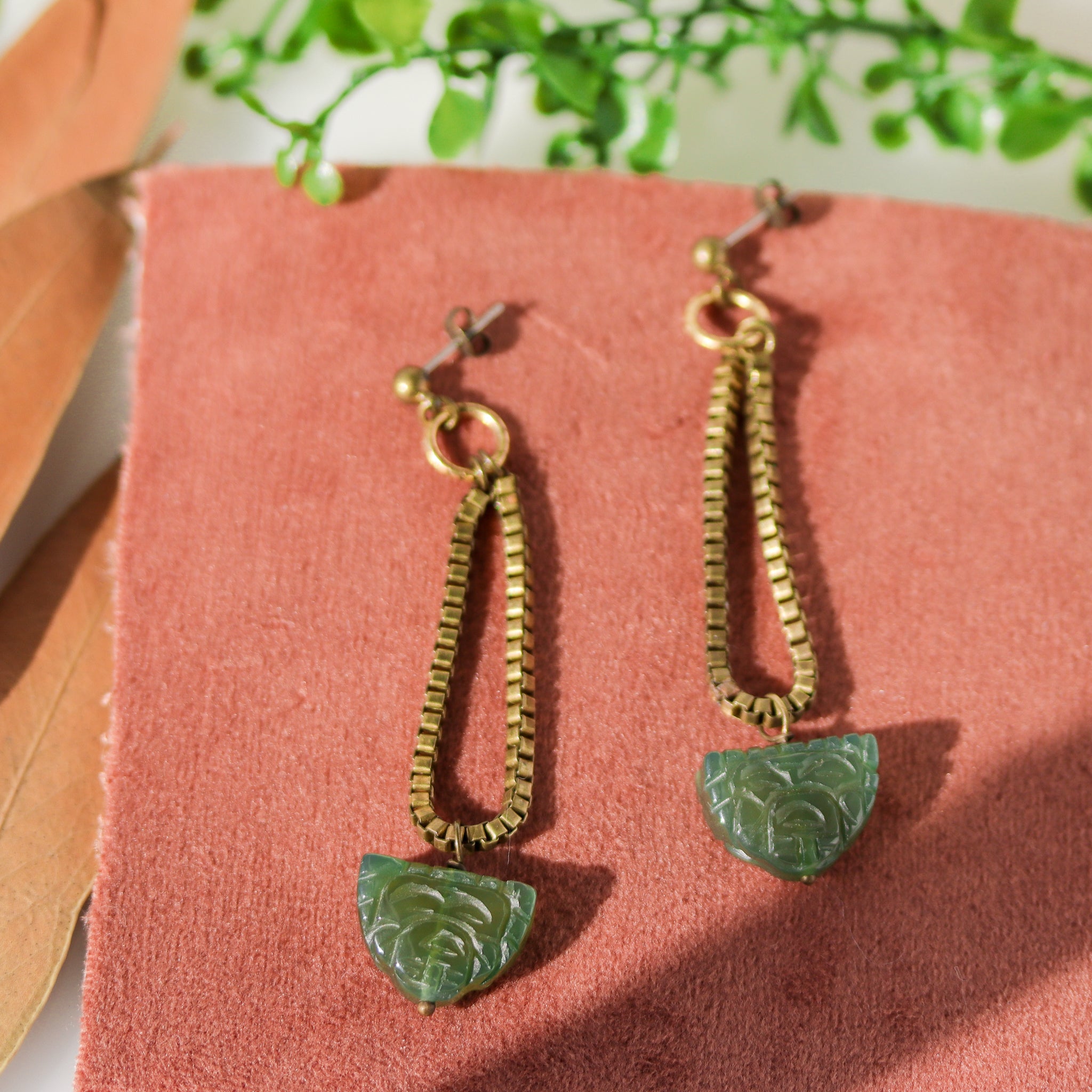 Green Aventurine Boho Earrings