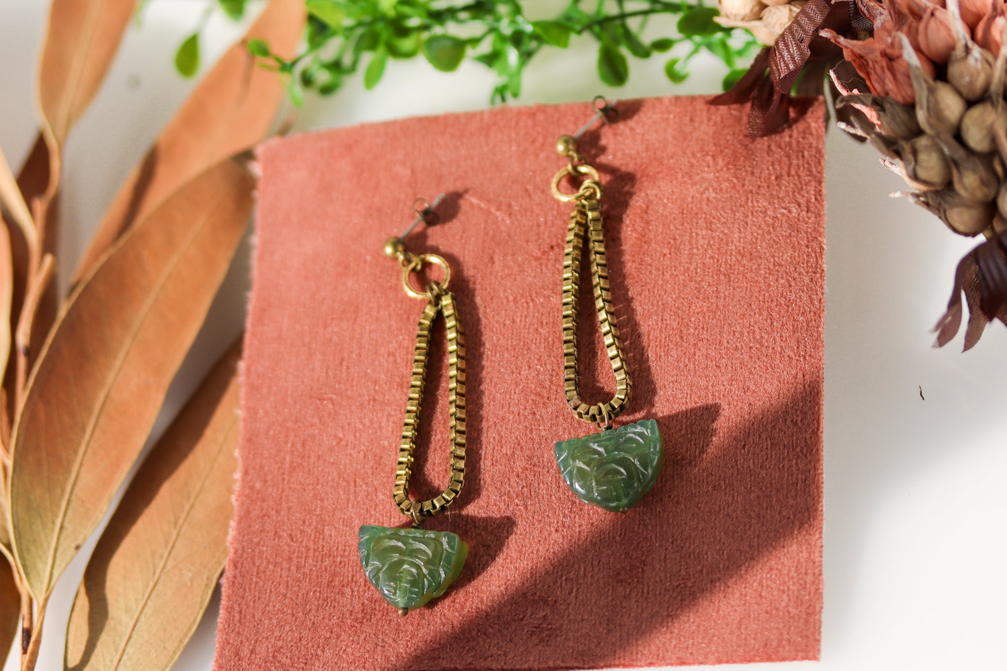 Green Aventurine Boho Earrings