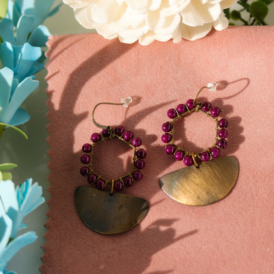 Purple Jade Earrings