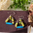Load image into Gallery viewer, Olive Jade Sterling Silver Dangle Earrings
