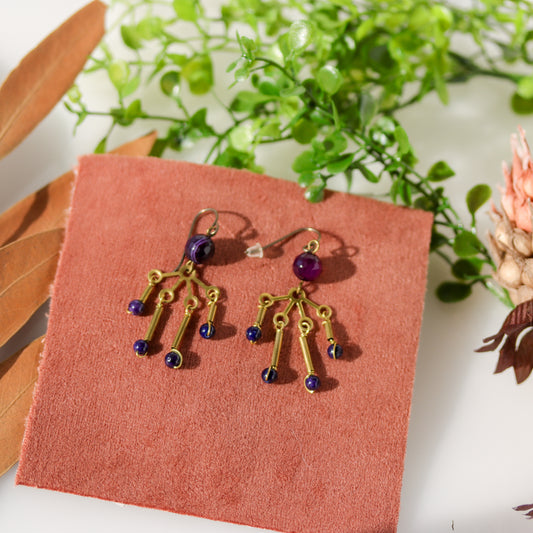 Purple Jade Earrings