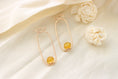 Load image into Gallery viewer, Yellow Chalcedony Gemstone Earrings, 14k Gold Filled Post Earrings
