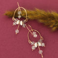 Load image into Gallery viewer, Crystal Quartz and White Howlite Gemstone Earrings
