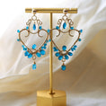 Load image into Gallery viewer, Apatite Gemstone Earrings, 14k Gold Filled Earrings
