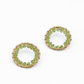 Load image into Gallery viewer, Peridot Gemstone Earrings, 14k Gold Filled Post Earrings
