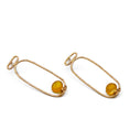 Load image into Gallery viewer, Yellow Chalcedony Gemstone Earrings, 14k Gold Filled Post Earrings
