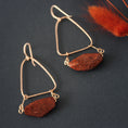 Load image into Gallery viewer, Red Fossil Earrings
