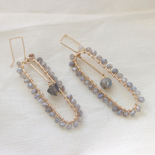 14k Gold Filled Labradorite Earrings