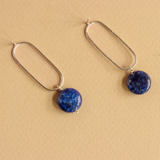 Lapis Lazulii Earrings - Sterling Silver Stud Earrings