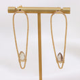 Load image into Gallery viewer, Smokey Quartz Gemstone Earrings, 14k Gold Filled Post Earrings
