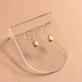 Load image into Gallery viewer, Sterling Silver Earring with Gold Tear Drops
