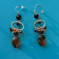 Load image into Gallery viewer, Jasper and Onyx Sterling Silver  Earrings
