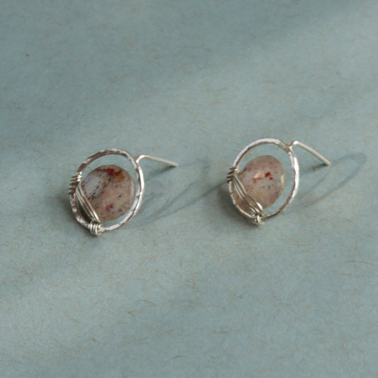 Feldspar Quartz Earrings - Sterling Silver