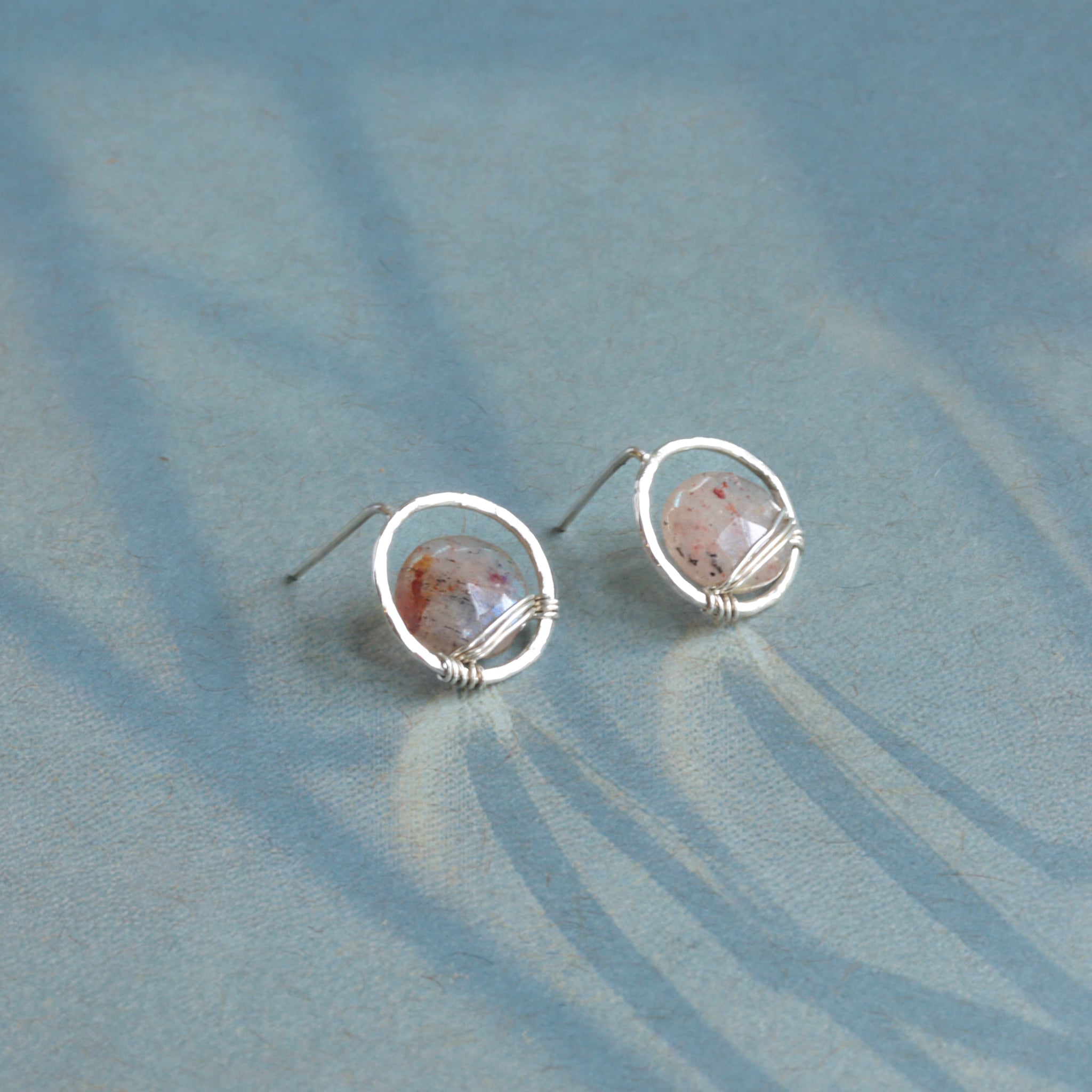 Feldspar Quartz Earrings - Sterling Silver