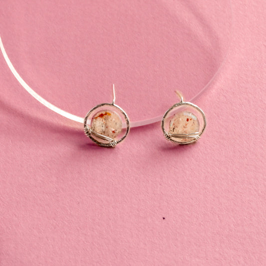 Feldspar Quartz Earrings - Sterling Silver