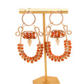 Load image into Gallery viewer, Sunstone Gemstone Earrings, 14k Gold Filled Post Earrings
