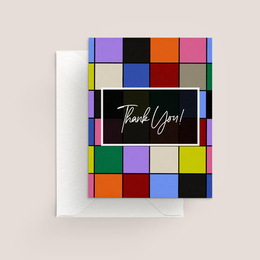 Color Block Thank You Card