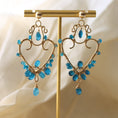 Load image into Gallery viewer, Apatite Gemstone Earrings, 14k Gold Filled Earrings
